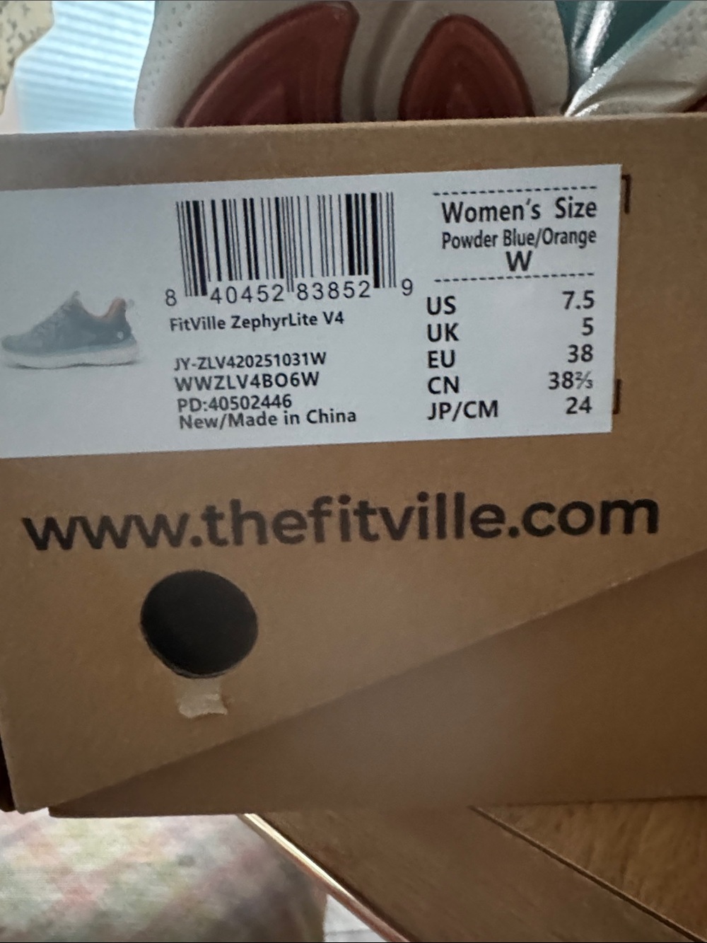 FitVille Women’s Athletic Sneakers in Teal with Coral Accent - Picture 2 of 6